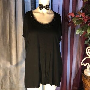 Banana Republic Black Crystal Detailed Top.